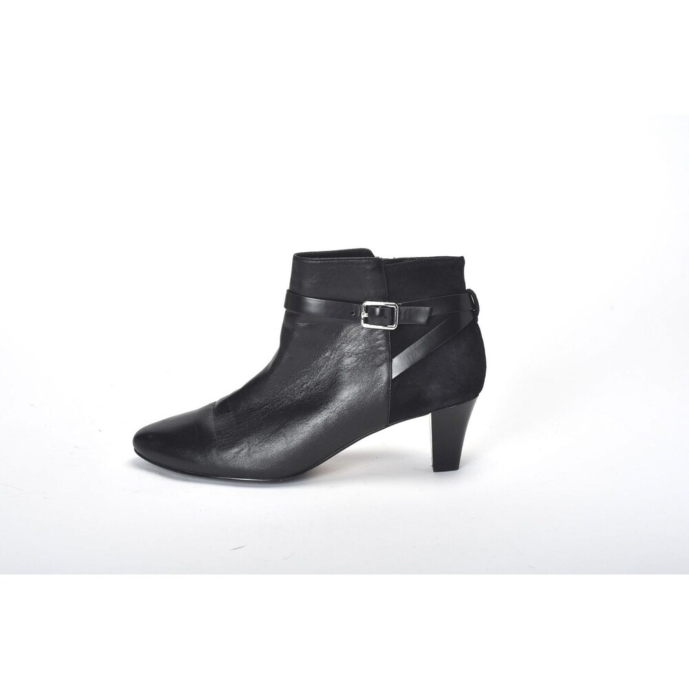 Cole Haan Women's Sylvan Leathe/Suede/Ankle Booties Silver Buckle Size 8